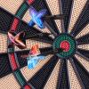 imageElectronic Dart Board LED Electric Digital Dart Boards for Adults with Cabinet with 12 Soft Tip Dartboard SetNew Design Dartboard