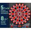 imageElectronic Dart Board LED Electric Digital Scoreboard Dart Boards for Adults with MDF Cabinet up to 8 Players 34 Games355 Variations  12 Soft Tip Darts ampamp 100 Replacement tips  Great for Game RoomBrown with Red