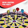 imageElectronic Dart Board Set Illuminated Electronic Soft Tip Dartboard with LED Sidelamp Laser Toe Line 34 Games with 350 Variations Digital Dartboard Set up to 8 Players 5 Levels BatteriesAdapterCLASSIC without side light