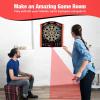 imageElectronic Dart Board Set Illuminated Electronic Soft Tip Dartboard with LED Sidelamp Laser Toe Line 34 Games with 350 Variations Digital Dartboard Set up to 8 Players 5 Levels BatteriesAdapterCLASSIC without side light