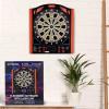 imageElectronic Dart Board Set Illuminated Electronic Soft Tip Dartboard with LED Sidelamp Laser Toe Line 34 Games with 350 Variations Digital Dartboard Set up to 8 Players 5 Levels BatteriesAdapterCLASSIC without side light