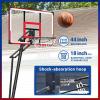 imageWINMAX Basketball Hoop Outdoor with 44 Inch Shatterproof Backboard and Larger Base Portable Basketball Hoop Goal System 49FT10FT Adjustable for YouthAdults in BackyardDrivewayPoolside