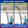 imageWINMAX Basketball Hoop Outdoor with 44 Inch Shatterproof Backboard and Larger Base Portable Basketball Hoop Goal System 49FT10FT Adjustable for YouthAdults in BackyardDrivewayPoolside