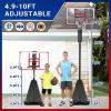 imageWINMAX Basketball Hoop Outdoor with 44 Inch Shatterproof Backboard and Larger Base Portable Basketball Hoop Goal System 49FT10FT Adjustable for YouthAdults in BackyardDrivewayPoolside