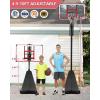imageWINMAX Basketball Hoop Outdoor with Shatterproof Backboard and Larger Base Portable Basketball Hoop Goal System YouthAdults in BackyardDrivewayPoolside44 Backboard Red