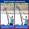 imageWINMAX Basketball Hoop Outdoor with Shatterproof Backboard and Larger Base Portable Basketball Hoop Goal System YouthAdults in BackyardDrivewayPoolside44 Backboard White