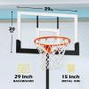 imageWINMAX Basketball Hoop Outdoor with Shatterproof Backboard and Larger Base Portable Basketball Hoop Goal System YouthAdults in BackyardDrivewayPoolside29 Backboard Black