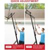 imageWINMAX Basketball Hoop Outdoor with Shatterproof Backboard and Larger Base Portable Basketball Hoop Goal System YouthAdults in BackyardDrivewayPoolside44 Backboard Red