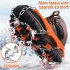 imageWINMAX Crampons for Shoes Traction Cleats Ice Snow Grips with 19 Stainless Steel Spikes Shoe Talons Anti  Slip Boots Spikes for Walking Jogging Climbing and HikingOrange