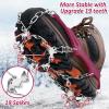 imageWINMAX Crampons for Shoes Traction Cleats Ice Snow Grips with 19 Stainless Steel Spikes Shoe Talons Anti  Slip Boots Spikes for Walking Jogging Climbing and HikingRed