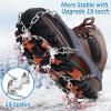 imageWINMAX Crampons for Shoes Traction Cleats Ice Snow Grips with 19 Stainless Steel Spikes Shoe Talons Anti  Slip Boots Spikes for Walking Jogging Climbing and HikingGrey