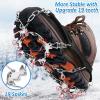 imageWINMAX Crampons for Shoes Traction Cleats Ice Snow Grips with 19 Stainless Steel Spikes Shoe Talons Anti  Slip Boots Spikes for Walking Jogging Climbing and HikingBlack