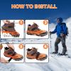 imageWINMAX Crampons for Shoes Traction Cleats Ice Snow Grips with 19 Stainless Steel Spikes Shoe Talons Anti  Slip Boots Spikes for Walking Jogging Climbing and HikingOrange