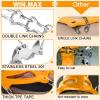 imageWINMAX Crampons for Shoes Traction Cleats Ice Snow Grips with 19 Stainless Steel Spikes Shoe Talons Anti  Slip Boots Spikes for Walking Jogging Climbing and HikingYellow