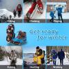 imageWINMAX Crampons for Shoes Traction Cleats Ice Snow Grips with 19 Stainless Steel Spikes Shoe Talons Anti  Slip Boots Spikes for Walking Jogging Climbing and HikingBlue
