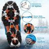 imageWINMAX Crampons for Shoes Traction Cleats Ice Snow Grips with 19 Stainless Steel Spikes Shoe Talons Anti  Slip Boots Spikes for Walking Jogging Climbing and HikingBlue