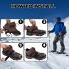 imageWINMAX Crampons for Shoes Traction Cleats Ice Snow Grips with 19 Stainless Steel Spikes Shoe Talons Anti  Slip Boots Spikes for Walking Jogging Climbing and HikingBlack