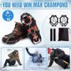 imageWINMAX Crampons for Shoes Traction Cleats Ice Snow Grips with 19 Stainless Steel Spikes Shoe Talons Anti  Slip Boots Spikes for Walking Jogging Climbing and HikingBlack