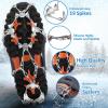 imageWINMAX Crampons for Shoes Traction Cleats Ice Snow Grips with 19 Stainless Steel Spikes Shoe Talons Anti  Slip Boots Spikes for Walking Jogging Climbing and HikingGrey