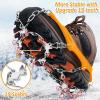 imageWINMAX Crampons for Shoes Traction Cleats Ice Snow Grips with 19 Stainless Steel Spikes Shoe Talons Anti  Slip Boots Spikes for Walking Jogging Climbing and HikingYellow