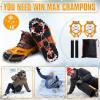 imageWINMAX Crampons for Shoes Traction Cleats Ice Snow Grips with 19 Stainless Steel Spikes Shoe Talons Anti  Slip Boots Spikes for Walking Jogging Climbing and HikingYellow