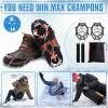 imageWINMAX Crampons for Shoes Traction Cleats Ice Snow Grips with 19 Stainless Steel Spikes Shoe Talons Anti  Slip Boots Spikes for Walking Jogging Climbing and HikingGrey