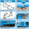 imageWINMAX Crampons for Shoes Traction Cleats Ice Snow Grips with 19 Stainless Steel Spikes Shoe Talons Anti  Slip Boots Spikes for Walking Jogging Climbing and HikingBlue