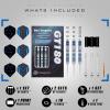 imageWINMAX Darts Metal Tip Set  90 Tungsten Steel Tip Darts Set Professional 202223242628 Grams Pro Dart Set with Extra 3 FlightsSteel Darts Blue