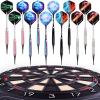 imageWINMAX Darts Plastic Tip  Soft Tip Darts Set  12 Pcs 18 Gram with 100 Extra Dart Tips 12 Flights Flight Protectors and Wrench for Electronic Dart Boardpinksilverblackrainbow