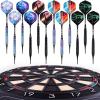 imageWINMAX Darts Plastic Tip  Soft Tip Darts Set  12 Pcs 18 Gram with 100 Extra Dart Tips 12 Flights Flight Protectors and Wrench for Electronic Dart Boardpinksilverblackpurple