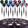 imageWINMAX Darts Plastic Tip  Soft Tip Darts Set  12 Pcs 18 Gram with 100 Extra Dart Tips 12 Flights Flight Protectors and Wrench for Electronic Dart Boardblack
