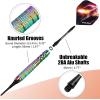 imageWINMAX Darts Plastic Tip  Soft Tip Darts Set  12 Pcs 18 Gram with 100 Extra Dart Tips 12 Flights Flight Protectors and Wrench for Electronic Dart Boardpinksilverblackpurple