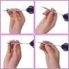 imageWINMAX Darts Soft Tip Set  90 Tungsten Soft Tip Darts Set Professional 18 Grams Soft Darts Pro Dart Set with Extra 3 FlightsPurple
