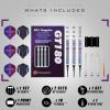 imageWINMAX Darts Soft Tip Set  90 Tungsten Soft Tip Darts Set Professional 18 Grams Soft Darts Pro Dart Set with Extra 3 FlightsPurple