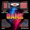 imageWINMAX Electronic Dart Board Cabinet Set LED Electric Digital Soft Tip Dart Boards for Adults with Cabinet up to 16 Players 38 Games and 211 Variations with 12 Soft Tip Dartboard SetSilver