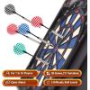imageWINMAX Electronic Dart Board Cabinet Set LED Electric Digital Soft Tip Dart Boards for Adults with Cabinet up to 16 Players 38 Games and 211 Variations with 12 Soft Tip Dartboard SetSilver