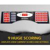 imageWINMAX Electronic Dart Board Cabinet Set LED Electric Digital Soft Tip Dart Boards for Adults with Cabinet up to 16 Players 38 Games and 211 Variations with 12 Soft Tip Dartboard SetWoodgrain