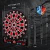 imageWINMAX Electronic Dart Board LED Display Automatic Scoring Dartboard Sets for Adults with 12 Darts 100 Soft Tips Dart Board Electronic Scoreboard Power Adapter Outdoor up to 8 Playersdartboard with light