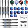 imageWINMAX Electronic Dart Board LED Display Automatic Scoring Dartboard Sets for Adults with 12 Darts 100 Soft Tips Dart Board Electronic Scoreboard Power Adapter Outdoor up to 8 Playerselectronic dartboard