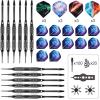 imageWINMAX Electronic Dart Board LED Display Automatic Scoring Dartboard Sets for Adults with 12 Darts 100 Soft Tips Dart Board Electronic Scoreboard Power Adapter Outdoor up to 8 Playersdartboard with light