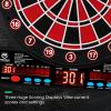 imageWINMAX Electronic Dart Board LED Display Automatic Scoring Dartboard Sets for Adults with 12 Darts 100 Soft Tips Dart Board Electronic Scoreboard Power Adapter Outdoor up to 8 Playersdartboard with light