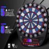 imageWINMAX Electronic Dart Board Soft Tip Dartboard Set LED Displays 3 Languages with 12 Darts 100 Tips Power AdapterBLUEWHITE