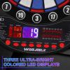 imageWINMAX Electronic Dart Board Soft Tip Dartboard Set LED Displays 3 Languages with 12 Darts 100 Tips Power AdapterBLUEWHITE