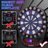 imageWINMAX Electronic Dart Board Soft Tip Dartboard Set LED Displays 3 Languages with 12 Darts 100 Tips Power AdapterBLUEWHITE