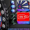 imageWINMAX Electronic Dart Board Soft Tip Dartboard Set LED Displays 3 Languages with 12 Darts 100 Tips Power AdapterBLUEWHITE