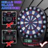 imageWINMAX Electronic Dart Board Soft Tip Dartboard Set LED Displays 3 Languages with 12 Darts 100 Tips Power AdapterBLUEWHITE WITH LIGHTS