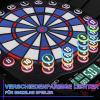 imageWINMAX Electronic Dart Board Soft Tip Dartboard Set LED Displays 3 Languages with 12 Darts 100 Tips Power AdapterBLUEWHITE WITH LIGHTS