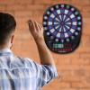 imageWINMAX Electronic Dart Board Soft Tip Dartboard Set LED Displays 3 Languages with 12 Darts 100 Tips Power AdapterBLUEWHITE WITH LIGHTS