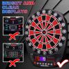 imageWINMAX Electronic Dart Board Soft Tip Dartboard Set LED Displays 3 Languages with 12 Darts 100 Tips Power AdapterREDBLACK