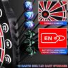 imageWINMAX Electronic Dart Board Soft Tip Dartboard Set LED Displays 3 Languages with 12 Darts 100 Tips Power AdapterREDBLACK